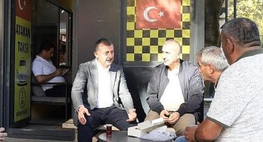 Başkan Büyükakın ile Atakan Taksi esnafının keyifli sohbeti