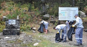 Kazdağları’nda temizlik çalışması