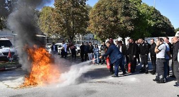 Osmangazi Belediye personeline yangın tatbikatı