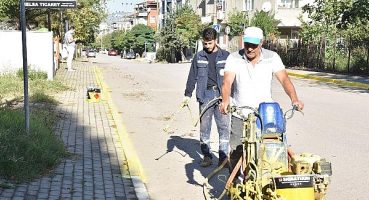 Kartepe’de 18 KM Bordür Boyandı
