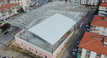 Sancaktepe Semt Pazarı’nın Çatı İmalatı Tamamlanıyor