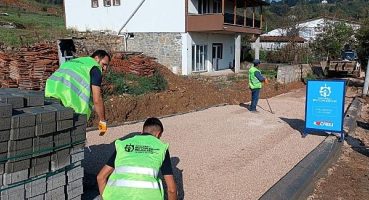 Gebze’nin köylerine 50 bin metrekare parke taşı döşeniyor