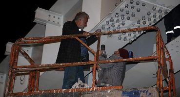 Kuruçeşme tramvay köprüsünün kiriş montajları tamamlanıyor
