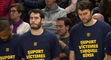 İspanya Basketbol Ligi’nde 10 ili etkileyen depremlerde hayatını kaybedenler için saygı duruşu gerçekleştirildi