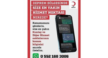Kızılay'dan “Deprem Bölgesinde En Yakın Kızılay Hizmet Noktası Nerede" Uygulaması