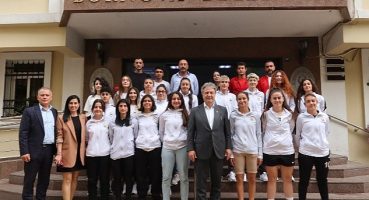 Başkan İduğ, şampiyonları ağırladı