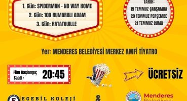 Menderes'te Yazlık Sinema Günleri Başlıyor