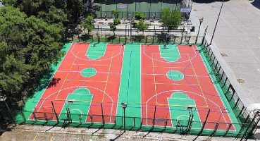 Spor sahalarına renk geldi