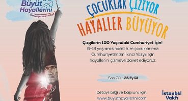 Çocuklar Cumhuriyet için çiziyor