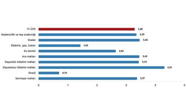 Tüik:  Yurt İçi Üretici Fiyat Endeksi (Yİ-ÜFE) yıllık %51,47 arttı, aylık %3,29 arttı